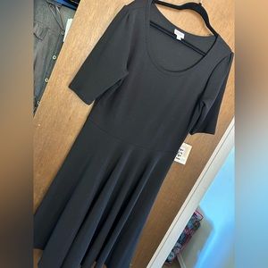 LuLaRoe Nicole Dress 2XL Black, No Pockets
